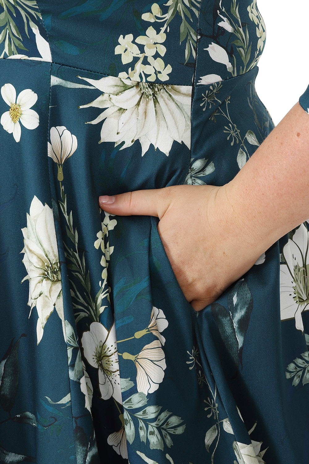 Petal Floral Swing Dress in Extended Sizing